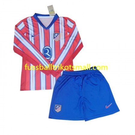 Fußballtrikots Atlético Madrid Kinder 2024-2025 Langarm Heimtrikotsatz kaufen